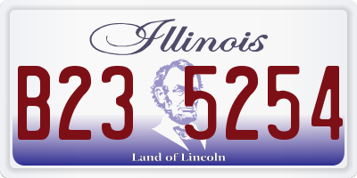 IL license plate B235254