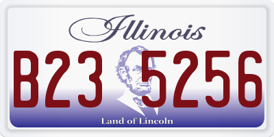 IL license plate B235256