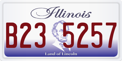 IL license plate B235257