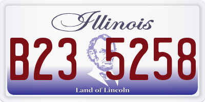 IL license plate B235258