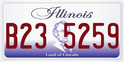 IL license plate B235259