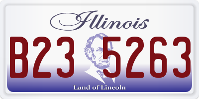 IL license plate B235263