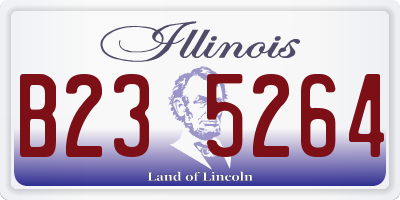 IL license plate B235264