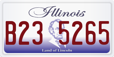 IL license plate B235265