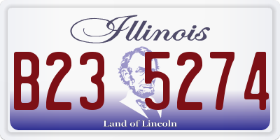 IL license plate B235274