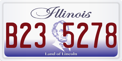 IL license plate B235278