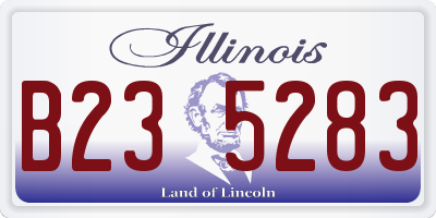 IL license plate B235283