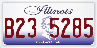 IL license plate B235285