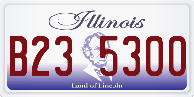 IL license plate B235300