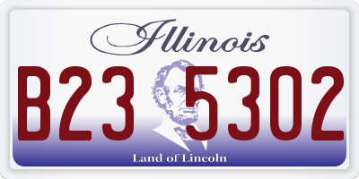 IL license plate B235302