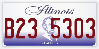 IL license plate B235303