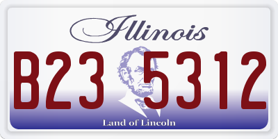 IL license plate B235312