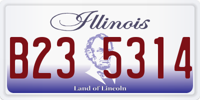 IL license plate B235314