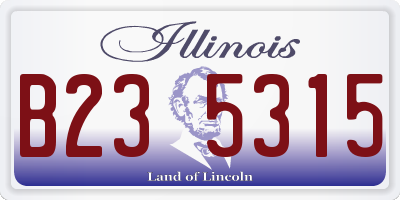 IL license plate B235315