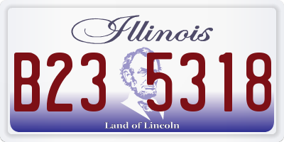 IL license plate B235318
