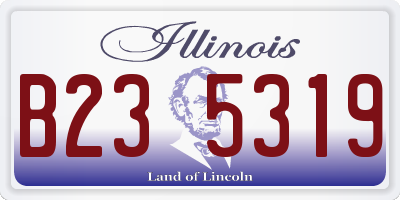 IL license plate B235319