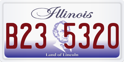 IL license plate B235320