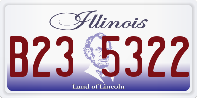 IL license plate B235322