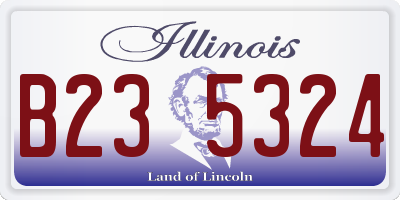 IL license plate B235324