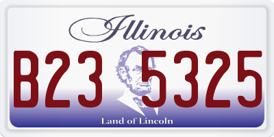 IL license plate B235325