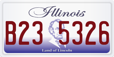 IL license plate B235326
