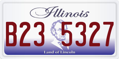 IL license plate B235327