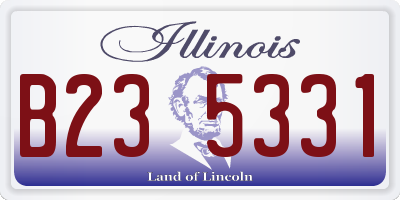 IL license plate B235331