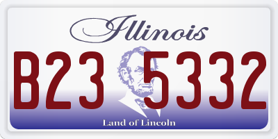 IL license plate B235332