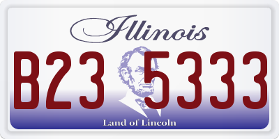 IL license plate B235333