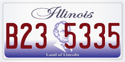 IL license plate B235335