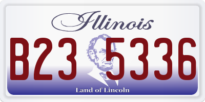 IL license plate B235336