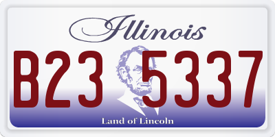 IL license plate B235337
