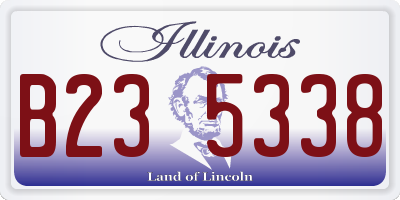 IL license plate B235338