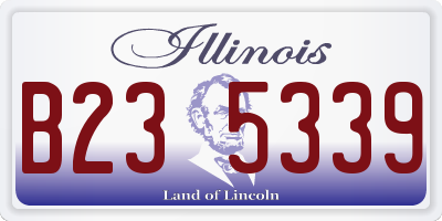 IL license plate B235339