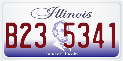 IL license plate B235341
