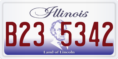 IL license plate B235342