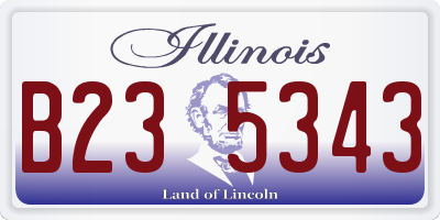 IL license plate B235343