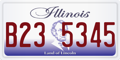 IL license plate B235345