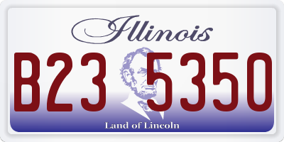 IL license plate B235350
