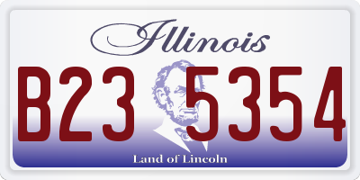 IL license plate B235354