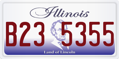 IL license plate B235355