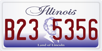 IL license plate B235356