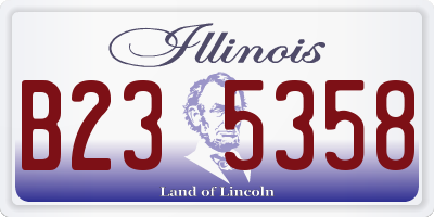 IL license plate B235358