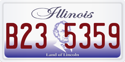 IL license plate B235359