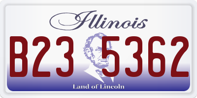 IL license plate B235362
