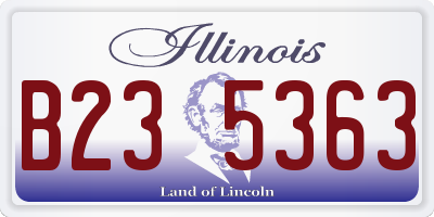 IL license plate B235363