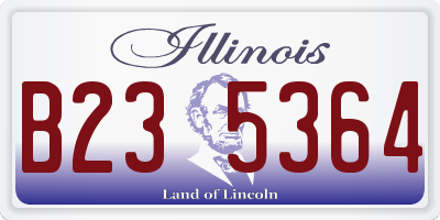 IL license plate B235364