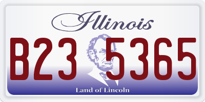 IL license plate B235365