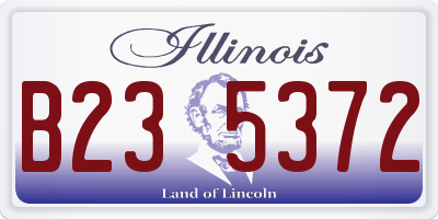 IL license plate B235372