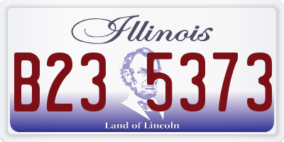IL license plate B235373